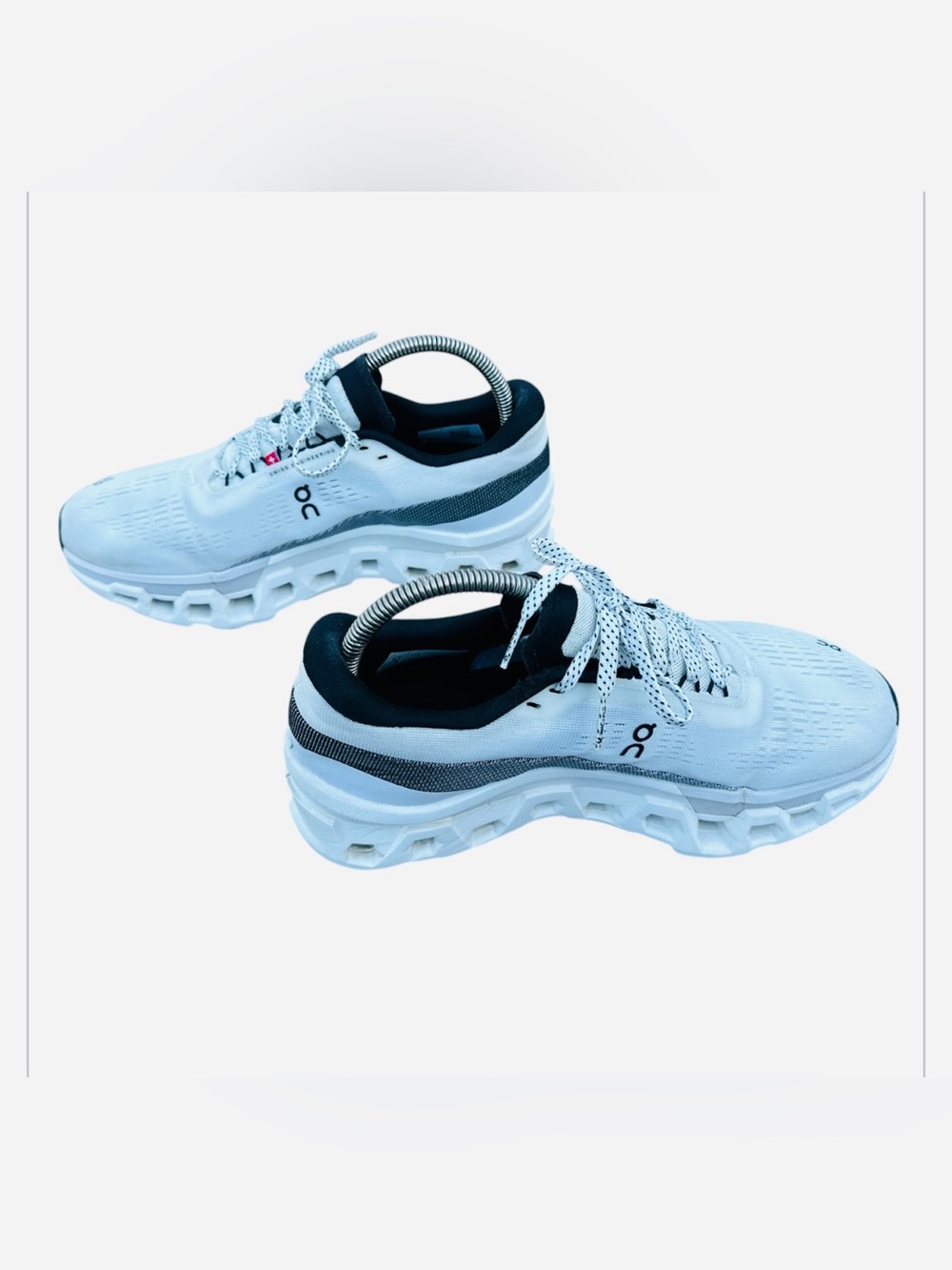 ON Cloud Cloudmonster 2 Running Sneaker Women Size 8.5 White Frost Black - Picture 2 of 9